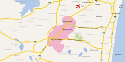 نقشہ کے Tambaram چنئی